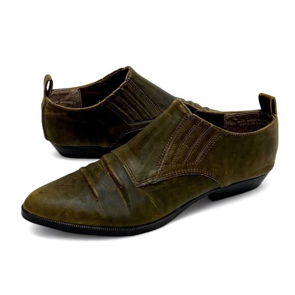 Premier Low Top Cowboy Boot in Olive Brown Size 7.5 - Picture 1 of 13
